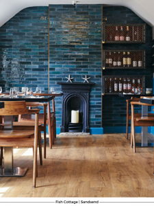 Tables inside Fish Cottage, Sandsend.