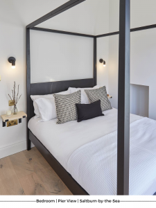 Bedroom at Pier View, Saltburn-by-the-Sea.