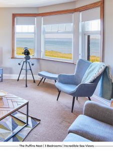 The Puffins Nest, 3 bedrooms, incredible sea views.